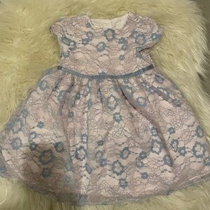 Mia & Mimi Baby Girls’ Lace with Cap Sleeve 2 Piece Dress Size 24 M